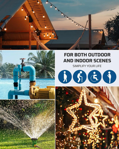 Outdoor Remote Control Outlet Switch With Three Heavy Duty Grounded Outlets, Weatherproof for lights and fountains