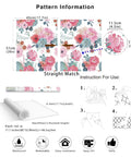White Watercolor Peony Peel And Stick Wallpaper For Nursery And Bedroom Removable Vinyl Contact Paper details and instructions