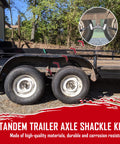Trailer Shackle Kit For Tandem Axle With Double Eye Springs For 3.5K To 5.2K Axles Includes Equalizer Nylon Bushings