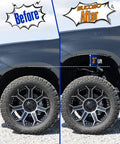 Comparison image showing the 3 Inch Front Leveling Lift Kit For 2004 Through 2026 Ford F150 Strut Mount Spacer lift effect.