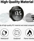 Panel Mount Digital Led Voltmeter Gauge For Cars And Trucks Dual Range 12 Volt Or 24 Volt with high-quality PC material display.