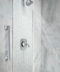 Voss Chrome Shower Trim Kit With Posi-Temp Pressure Balancing Valve, Valve Required, M-PACT Compatible, modern spa shower scene
