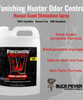 Ultimate Hunter Scent Control Spray And Odor Eliminator For Hunting Gear And Clothing One Gallon bottle for scent elimination.