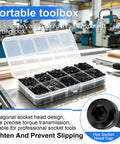 Top Shelf 1016 Piece M2.5 Hex Socket Screw Kit With Nuts And Washers in a transparent toolbox for 3D printer and electronics use.