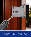 Easy installation of Two Pack Front Door Reinforcement Lock Kit With Upgraded Latch That Withstands 800 Pounds Of Force
