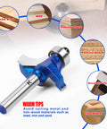 Roundover Router Bit Set With 1/4 Inch Shank Pro Grade Carbide Tip 2 Flutes Radii 1/8 Inch 3/16 Inch 1/4 Inch CNC woodworking guide