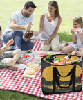 Large Capacity Reusable Insulated Cooler Tote For Picnics Beach Travel And Camping Leak Proof Lunch Box at family picnic