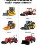 Tractor loader buckets from John Deere, Kubota, Case IH, New Holland, Kioti, and Mahindra compatible with Beefy 43 Inch Clamp On Pallet Forks