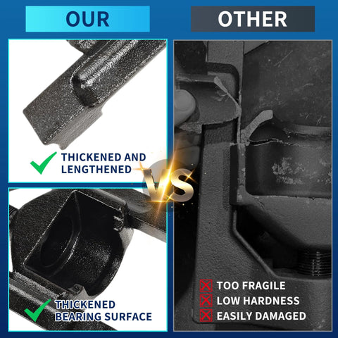 GearRoll U-joint puller extractor tool for automotive use; black metal with thickened, lengthened jaws and bearing.