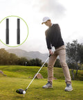 Golfer using 0.52 Inch Golf Club Shaft Extension Stick Extender For Wood Putters Pro Grade Build Game Changer 5 Inch Length Putter Shaft Extensions Rods 2 Pack Fits Most Clubs Easy Install on course.