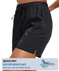 Close-up of Women's Athletic Hiking Running Shorts With Pockets Lightweight Quick Dry Outdoor Active Shorts For Summer Trails