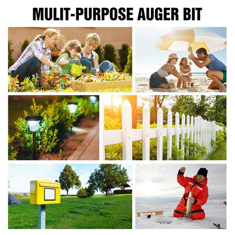 Upgrade 3-Piece Auger Drill Bit Set For Easy Planting, Bulbs, And Garden Beds used for various outdoor tasks
