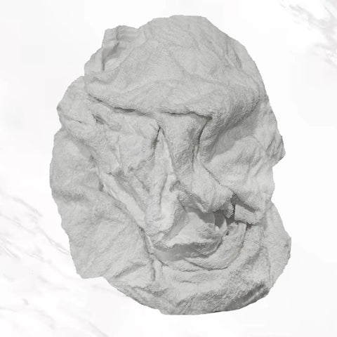 Rock Solid Recycled White Terry Cloth Rags 5 Lb Bag Ultra Absorbent Shop Towels for Home Garage Industrial and Workshop Cleaning