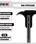 Dual Hook Tip Seal Puller Set With Heavy Duty Chrome Moly Blades For Ripping Out Stubborn Oil And Grease Seals Fast, showing dual-tipped blade design.