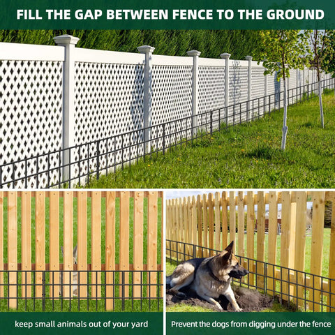 No Dig Garden Fence Kit With 30 Panels And Forty Two And A Half Feet Total Length Keeps Dogs And Rabbits Out Rustproof Anti Digging Barrier