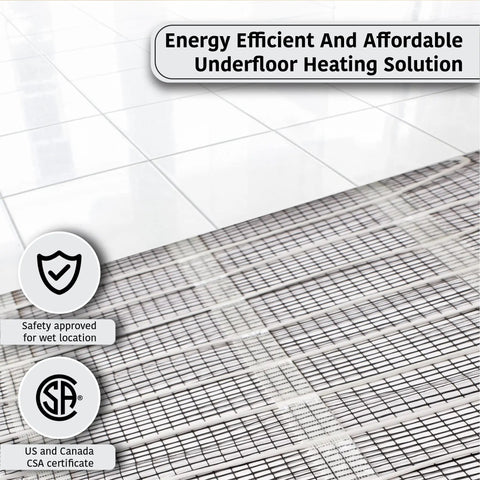 Get Your Floors Toasty With A Self Adhesive Electric Floor Heating Mat System Featuring Programmable 7 Day Thermostat visible