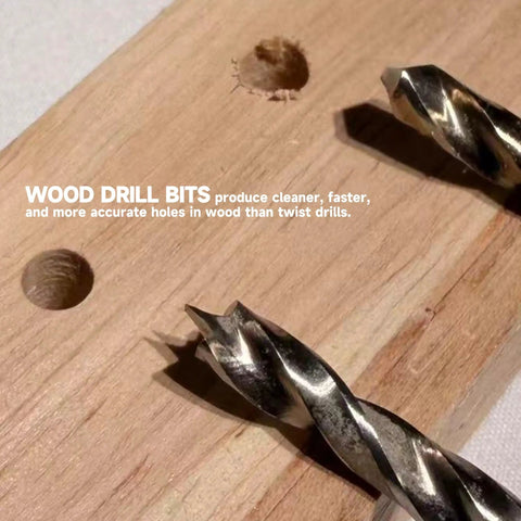 Upgraded Cabinet Hardware Jig Featuring Micro Adjustment Slider For Dead On Drawer Pull Template Alignment No Fuss Drill Bit Storage Slick Woodworking Calibration Tool, close-up of wood drill bits on plywood.