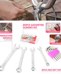 Pink 125 Piece Household Tool Set For Women Portable Tool Kit With Organizer Case For DIY Home Repairs, includes wrenches and screw kit