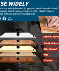 Wood Screws Assortment Kit, 190 High Hardness Pro Grade Drywall Screws With Phillips Drive and Flat Head for various materials