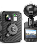F2 128GB Dual Screen Body Camera With GPS 2K Video And 40MP Photos 120 Degree Wide Angle Wearable Cam