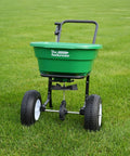 Walk-Behind Broadcast Spreader for Fertilizer, Grass Seed and Salt, 80 Lb Hopper, Includes Hopper Cover, Spider Agitator for Consistent Flow