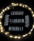Cozy 17 Foot Fairy String Lights with 50 LEDs and clear clips for dorm rooms bedroom decor and weddings, circular arrangement