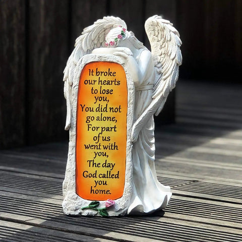 Solar Angel Garden Statue Lights For Outdoor Decor And Yard Art No Wiring Auto Charge By Daylight Weatherproof Memorial Gift