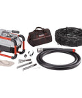 Sectional Sewer Machine With A61 Auger Tool Kit And A62 Drain Cable Kit For Heavy Duty Drain Cleaning Ultra Portable Compact Footprint Ideal Go To Gear For Rooftops Septic Trucks And Pro Contractors: sectional drain machine, cable coil, augers, carry bag