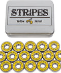 Premium Inline Skate Bearings 608 ABEC 9 Pack Of 16 in silver box with Yellow Jacket logo for slick fast spins