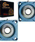 Heavy Duty UCF207-20 Square Flange Pillow Block Bearing 1 1/4 Inch Bore Self Aligning Industrial Grade Chrome Steel