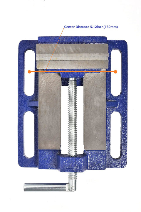 4 Inch Drill Press Vise For Light Duty Workbench with 4.33 Inch Jaw Opening and Hardened Steel Jaws viewed from top