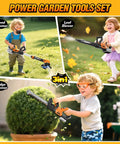 3-In-1 Kids Garden Tools With Lights And Sounds Weed Wacker Toy Leaf Blower Toy And Hedge Trimmer For Realistic Outdoor Pretend Play Must-Have Gift For Boys And Girls Aged 3 Through 8 For Christmas Or Birthday.