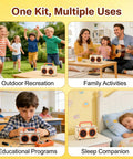 Children using Build Your Own Bluetooth Speaker Kit For Kids And Teens No Soldering Required Easy Cool Hands On Wooden Electronics Building Set with LED Lights in various settings