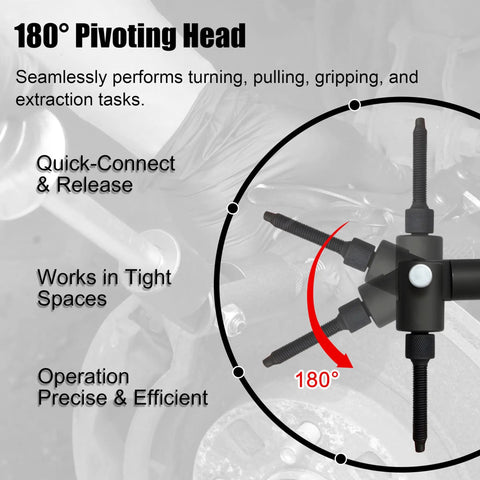 Vise Grip Locking Pliers Slide Hammer Set with 180° pivoting head and quick release swivel connector for efficient operation