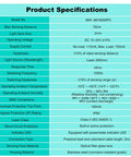 Ultra Compact Laser Photoelectric Sensor Switch M18 PNP No-Brainer 12-24V DC 3 Wire 1-50cm Detection 1ms Fast Response Tiny 2mm Laser Spot Normally Open Laser Beam Sensor NKF-JM18050 Precision Object Detector specifications table
