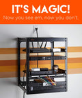 Server rack with organized cables, exemplifying In Wall Cable Hider Kit 2 Pack Single Gang Pass Through With Drywall Brackets Conceals Up To 8 Low Voltage Cables Fast Easy Install With Cutting Template DIY Cable Management.