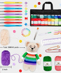 113 Piece Crochet Kit With 1600 Yards Of 40 Color Assorted Acrylic Yarn For Knitting And Crochet, 73 Crochet Accessories
