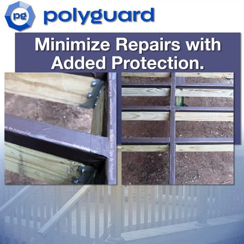 Rot Shield Joist Tape For Wood Decks Self Adhering Waterproof Shield 4 Inch Wide By 100 Feet on deck joists.