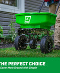 80 Pound Lawn And Garden Broadcast Spreader With Weatherproof Poly Hopper Walk Behind Push Spreader For Fertilizer And Seeds