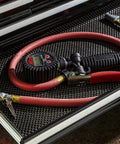 Pro Digital Tire Inflator With Gauge And Backlit 0.1 Display, 36 Inch Hose, Ball Foot Air Chuck in toolbox drawer
