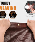 Hands holding 10x12Ft Heavy Duty Tarp With 10 Mil Thickness Waterproof Tear Resistant Poly Tarp with brass grommet close-up