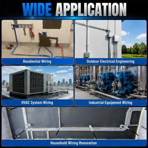 Wide application examples for Heavy Duty Third Eighth Inch Zinc Snap In Mc Cable Connector Ul Listed in various wiring settings.