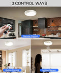 Upgraded 8000mAh Rechargeable Ceiling Light With Remote Wireless Motion Sensor LED Fixture in kitchen and living areas