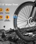 Beast Power 1200W Peak Electric Mountain Bike With 27 Point Five Inch Wheels 21 Speed Removable 48V Battery Front Fork Suspension