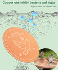 Pure Copper Bird Bath Purification Disc Solar Powered Heater Deicer For Outdoor Bird Baths And Fountains with birds