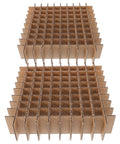 Heavy Duty Cardboard Box Dividers 2 Pack Lightweight Kraft Grid Inserts 20x20x5cm For Moving And Packing Keeps Kitchenware Dishes Hardware Safe And Organized Reusable Corrugated Partitions, top-down view