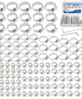 Beefy 130 Piece Hose Clamp Kit With 304 Stainless Steel Adjustable Worm Gear Clamps from One Quarter to One and a Half Inch Six to Thirty Eight mm