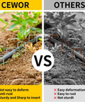 Comparison of 100 Pack 4 Inches Galvanized Landscape Staples For Barrier Fabric Lawn Stakes alongside competitor's staples