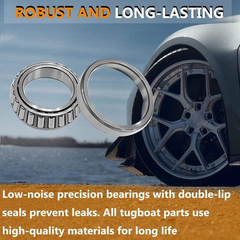 Front Wheel Bearings And Seals Kit For Ford Explorer Sport Trac Ranger Mazda B2300 B2500 B3000 B4000 Mercury Mountaineer Front RWD High Quality Replacement Parts With Durable Seals Plug And Play Ready To Install. Close-up view showing robust construction.