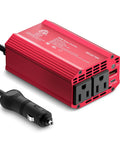 Portable 300W Power Inverter Converts Dc 12V To Ac 110V With Dual Ac Outlets And Usb C Pd 65W Usb A Fast Charge Ports, red.